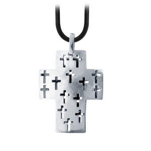 Men’s Multiple Cross Fire Steel, Stainless Steel Pendants