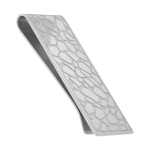 Fire Steel, Men’s Stainless Steel Money Clip, Mosaic Design