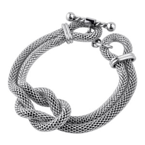 Chunky Rope Mesh Fire Steel, Stainless Steel Bracelets