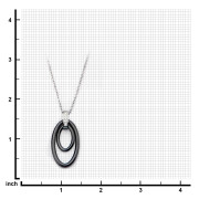 Fire Steel, Stainless Steel Jewellery Sets, Dimensions, Black Oval Hoop Necklace, CZ